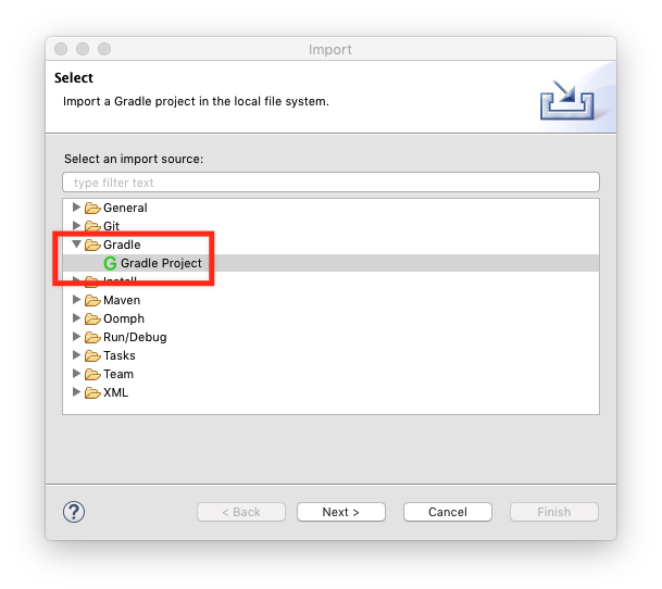 Import Gradle Project